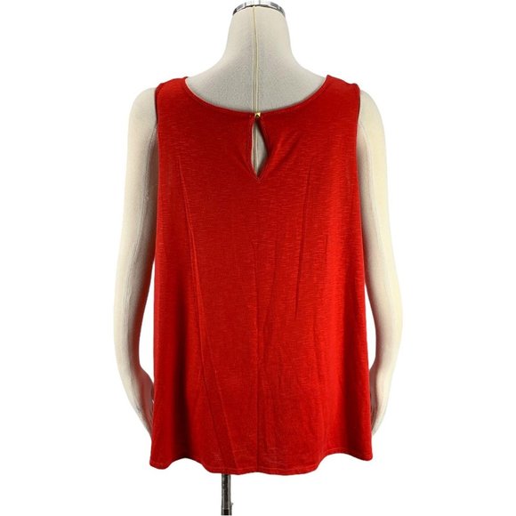 Lane Bryant 22 24 Blouse Tank Top Red Plus Size St - Picture 3 of 4